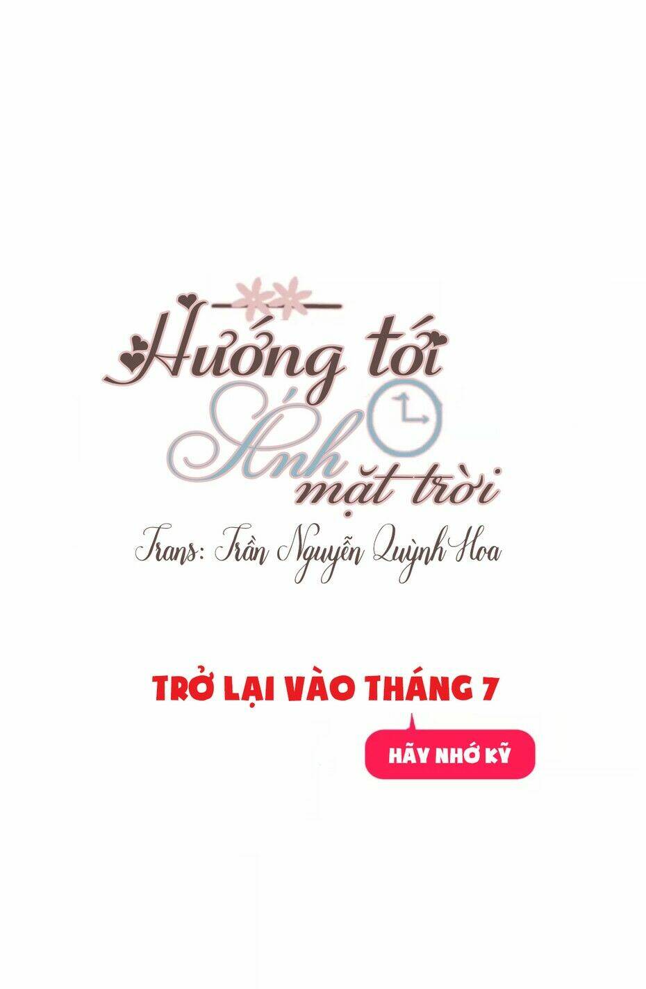 Hướng Tới Ánh Mặt Trời