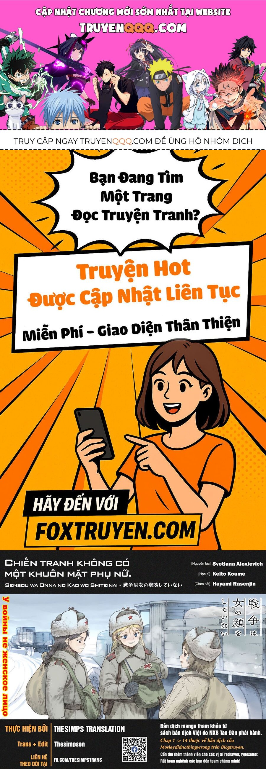 Chiến tranh không có một khuôn mặt phụ nữ Chapter 34.1 - TC Truyện