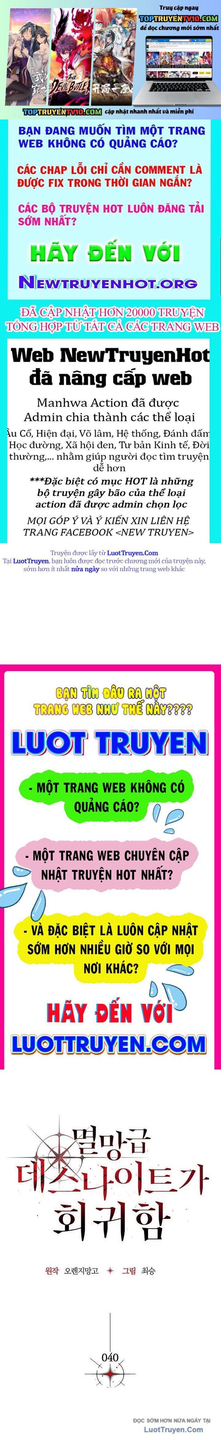 Kỵ Sĩ Tử Thần Cấp Diệt Vong Đã Hồi Quy Chapter 40 - TC Truyện