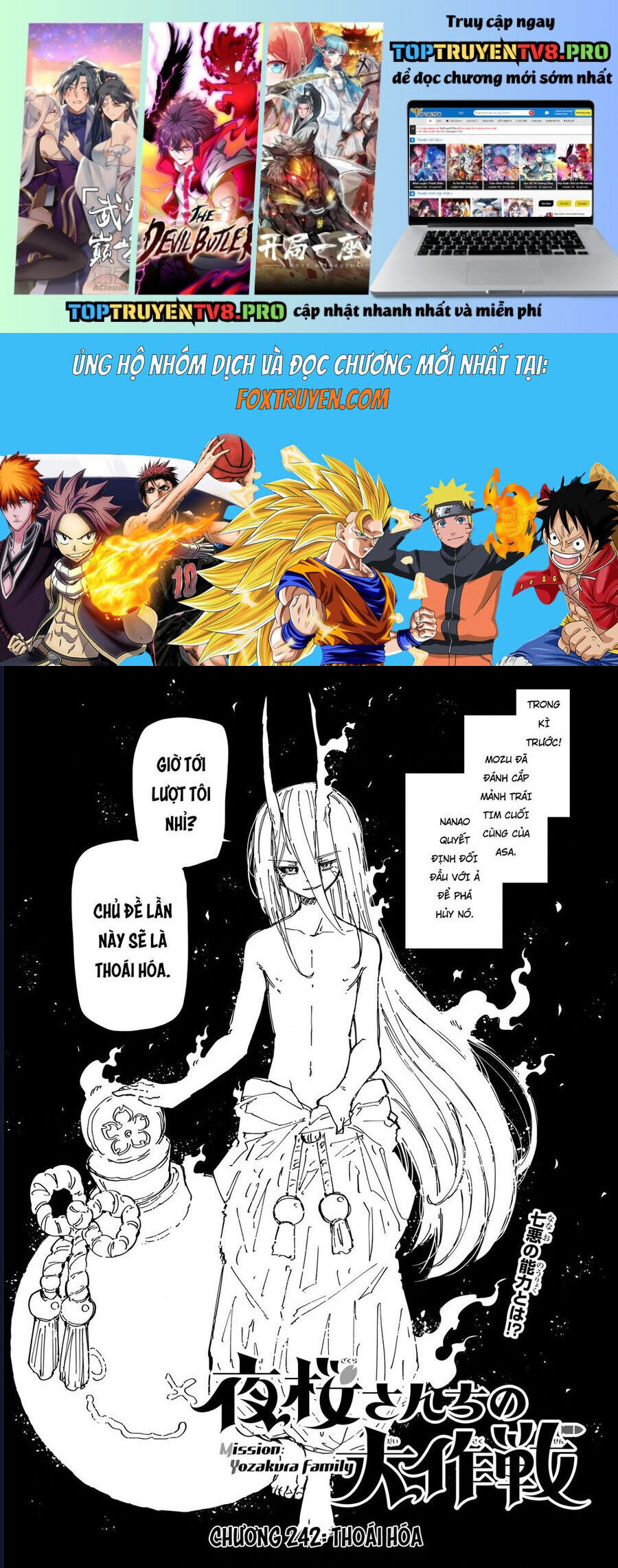 Gia Tộc Điệp Viên Yozakura Chap 242 - Next Chap 241