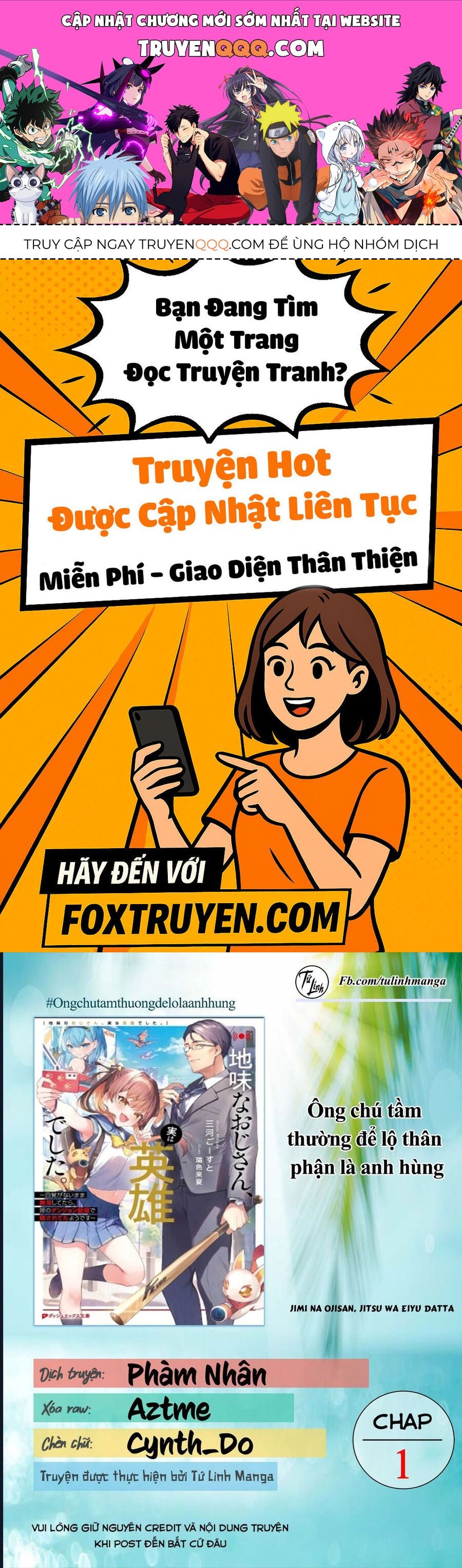 Ông Chú Tầm Thường Để Lộ Là Thân Phận Anh Hùng Chap 1