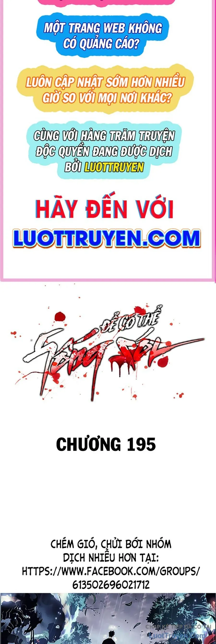 Để Có Thể Sống Sót Chap 195 - Next Chap 194
