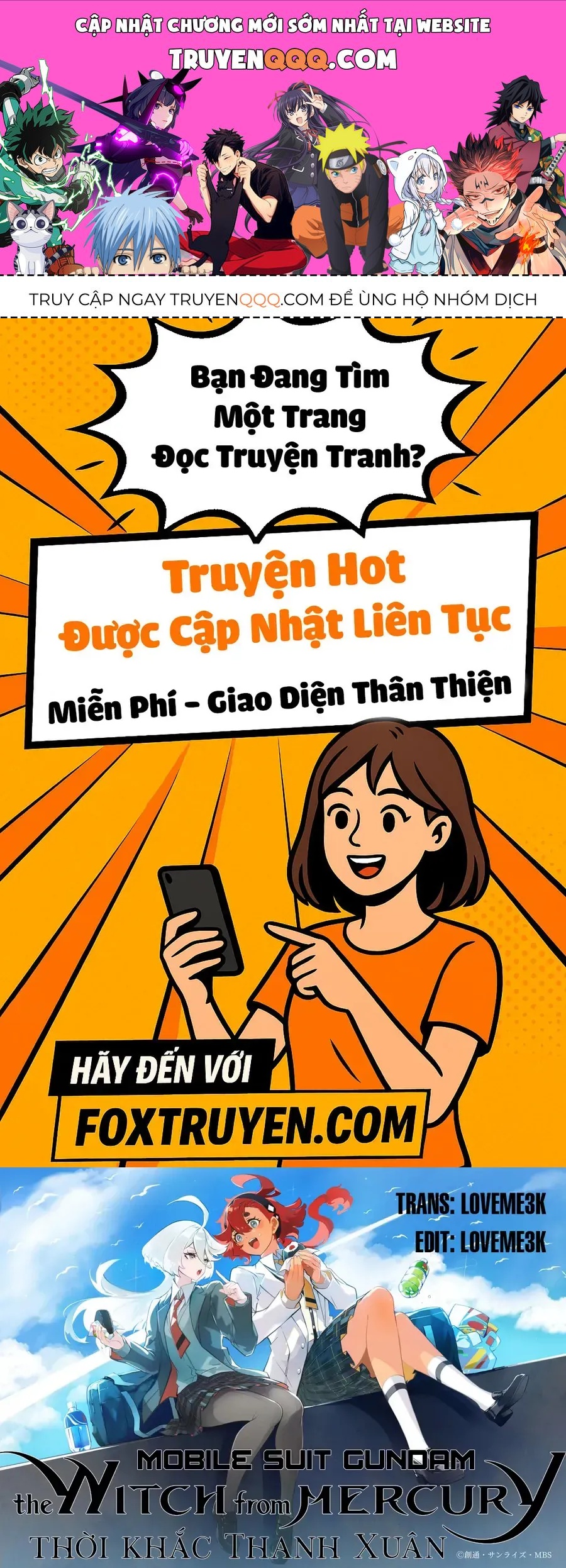 Chiến Sĩ Cơ Động Gundam: Pháp Sư Đến Từ Sao Thủy - Thời Khắc Thanh Xuân Chap 3.1 - Next Chap 4.1