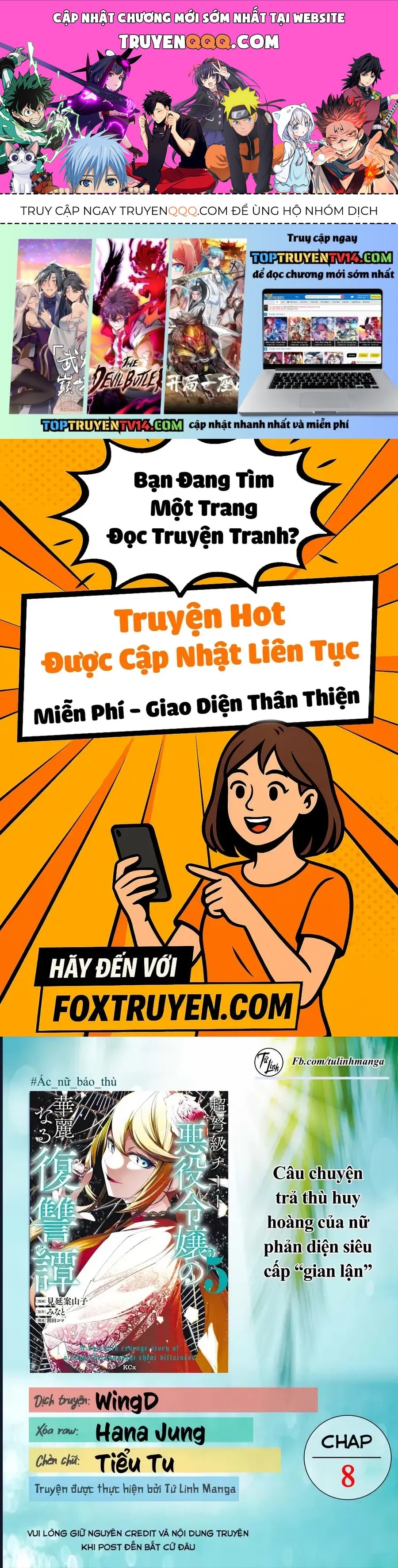 Câu Truyện Trả Thù Huy Hoàng Của Nữ Phản Diện Siêu Cấp Chap 8 - Next Chap 7