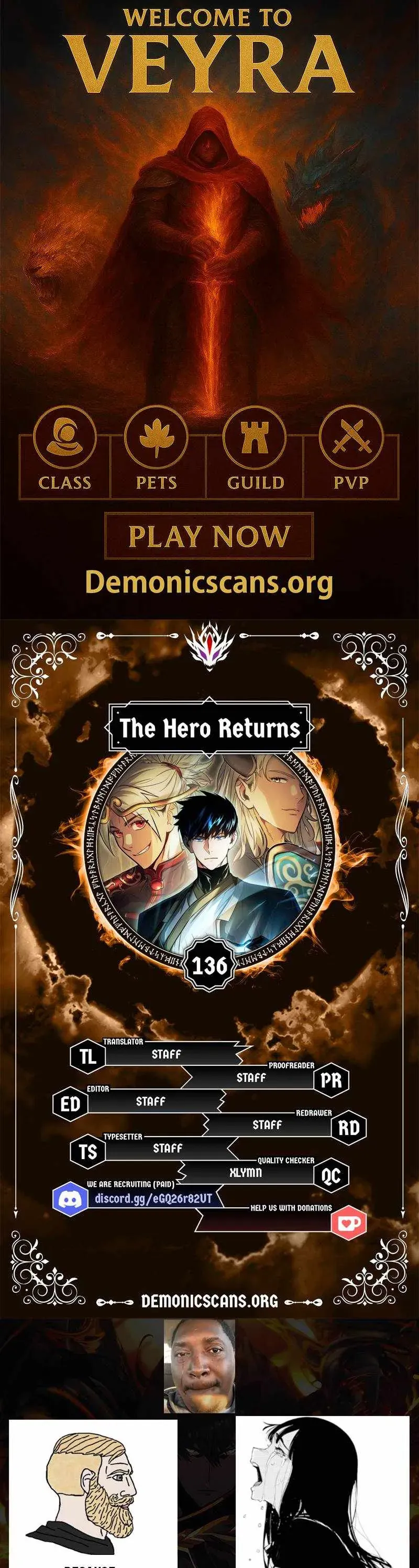 Anh Hùng Trở Lại Chap 136 - Next Chap 135