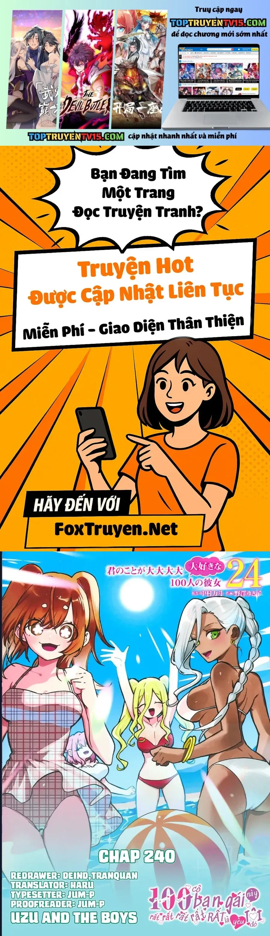 Kimi No Koto Ga Dai Dai Dai Dai Daisuki Na 100-Ri No Kanojo [Chap 239-240] - Page 1