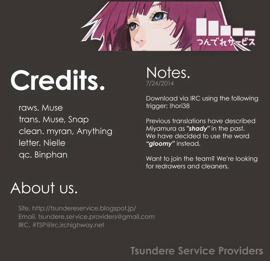 Horimiya Chap 38 - Next Chap 37