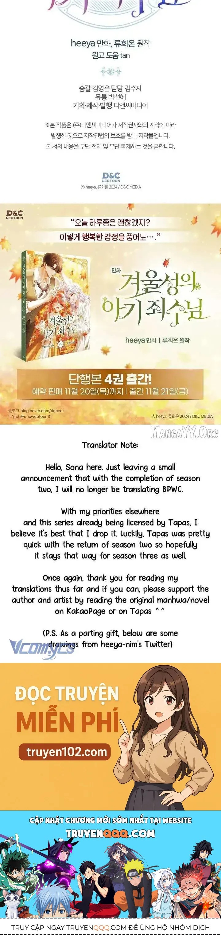 Phạm Nhân Bé Con Của Dinh Thự Mùa Đông Chap 84 - Next Chap 83