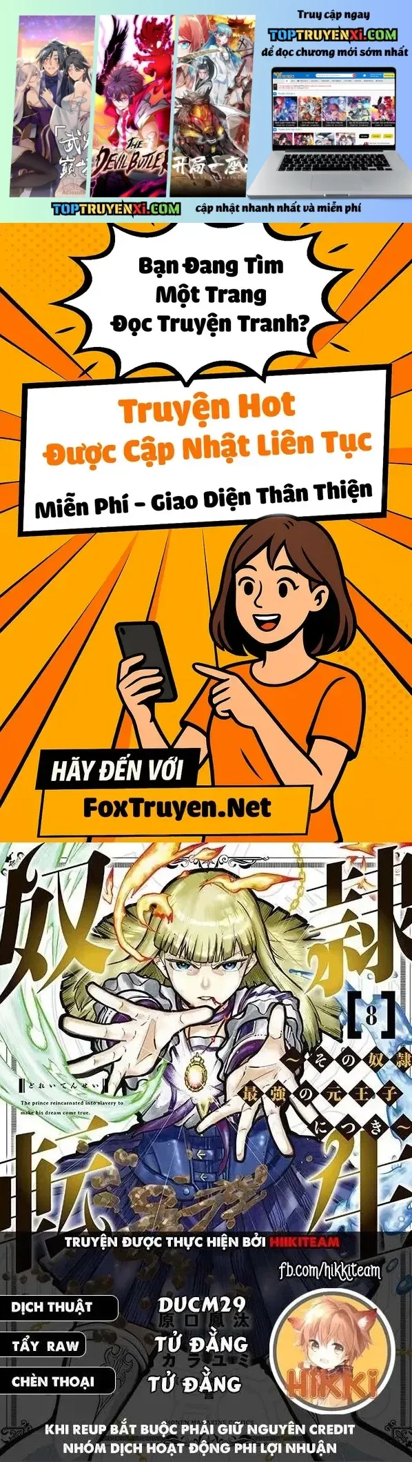 Dorei Tensei: Sono Dorei, Saikyou no Moto Ouji ni Tsuki Chap 114 - Next Chap 113