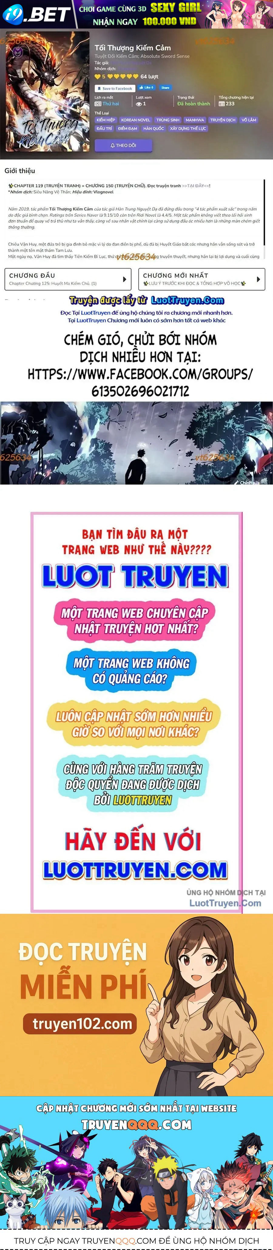 Tuyệt Đối Kiếm Cảm Chap 169 - Next Chap 168.1