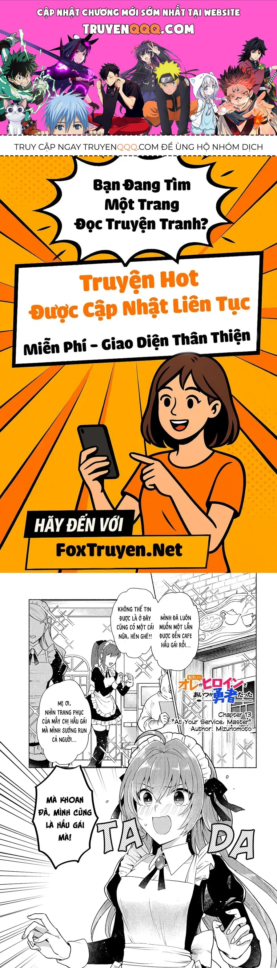 Tensei Shitara Ore Ga Heroine De Aitsu Ga Yuusha Datta Chap 13 - Next Chap 14