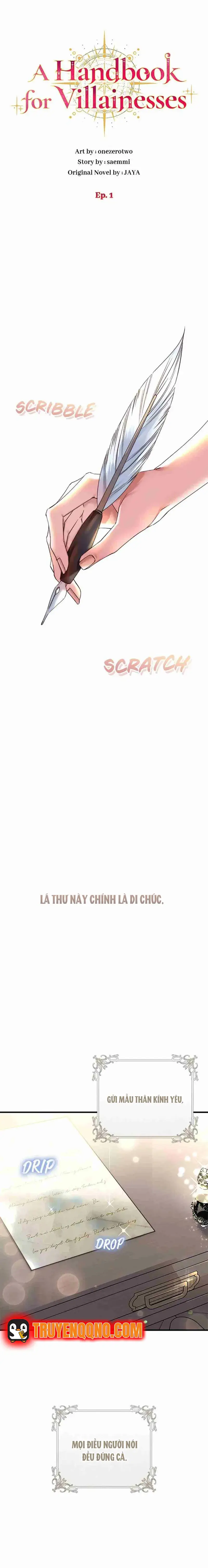 Hướng Dẫn Dành Cho Ác Nữ Chap 1 - Next Chap 2