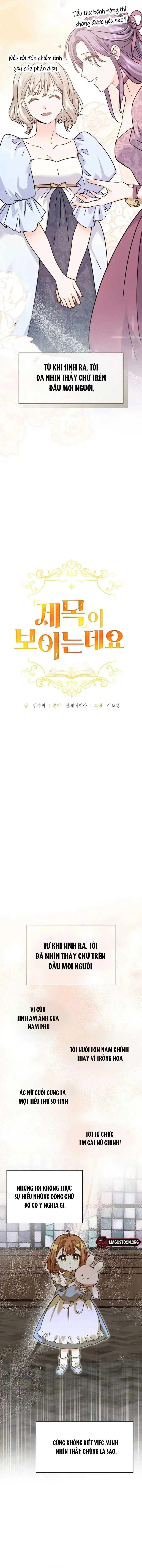 Tôi Có Thể Nhìn Thấy Tiêu Đề Chap 1 - Next Chap 2