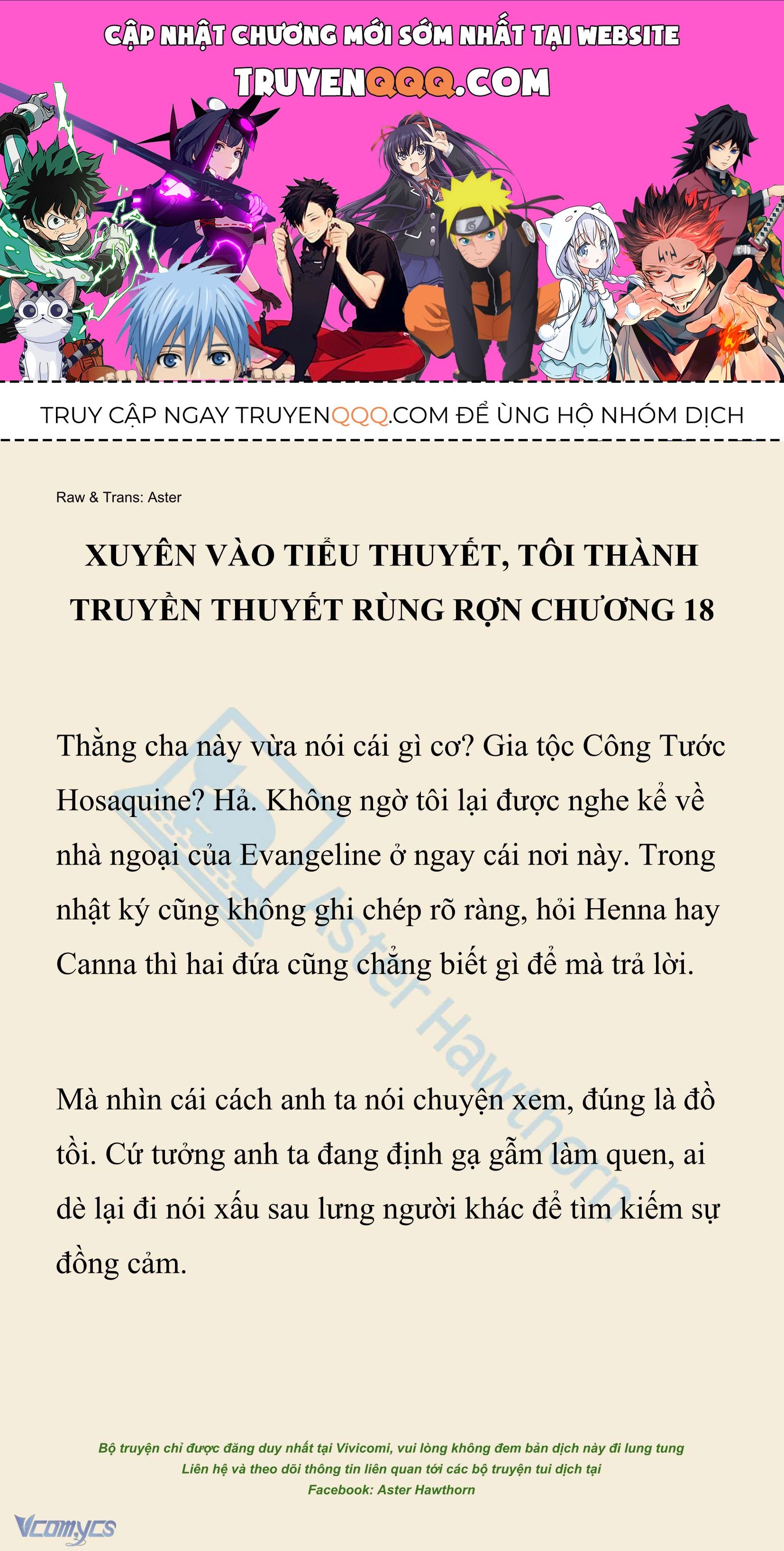 [Novel] Xuyên Vào Tiểu Thuyết, Tôi Thành Truyền Thuyết Rùng Rợn Chap 18 - Next Chap 19