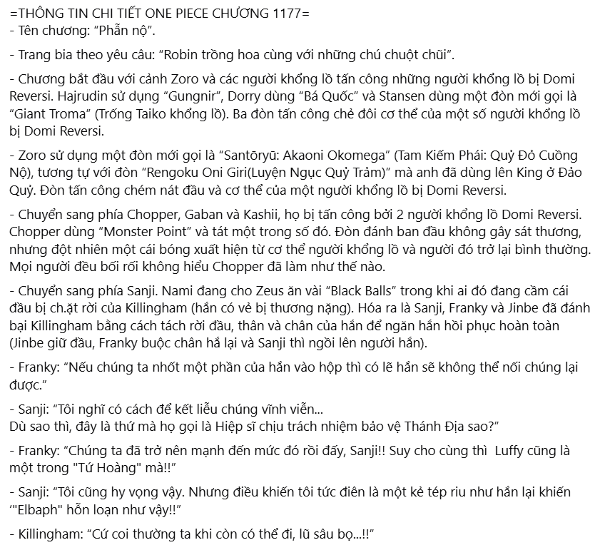 Đảo Hải Tặc Chap 1177 - Next Chap 1176