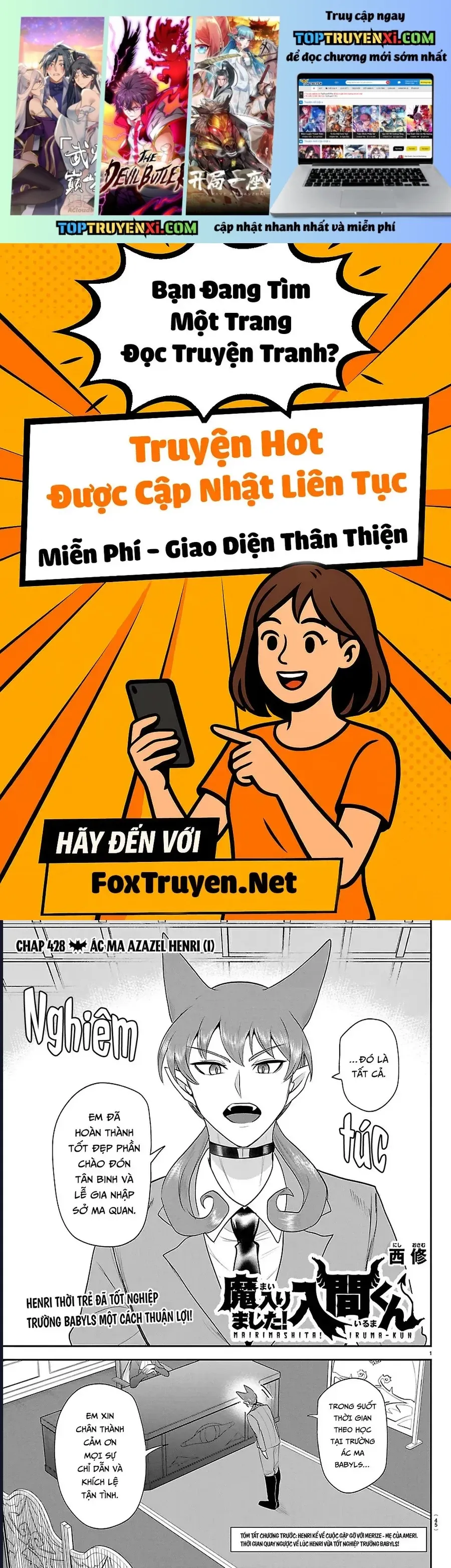 Mairimashita! Iruma-kun Chap 428 - Next Chap 429