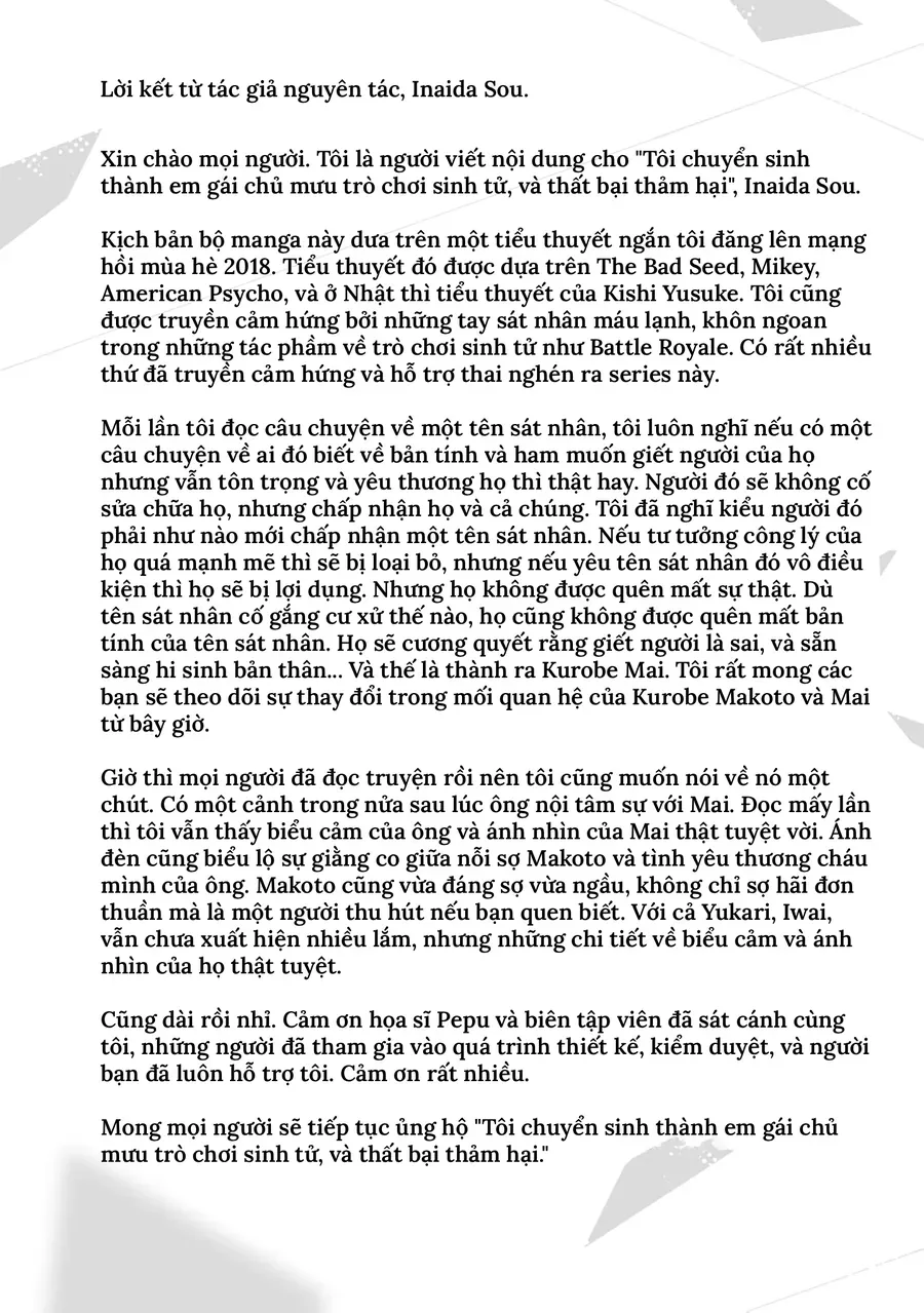 Death Game Manga No Kuromaku Satsujinki No Imouto Ni Tensei Shite Shippai Shita