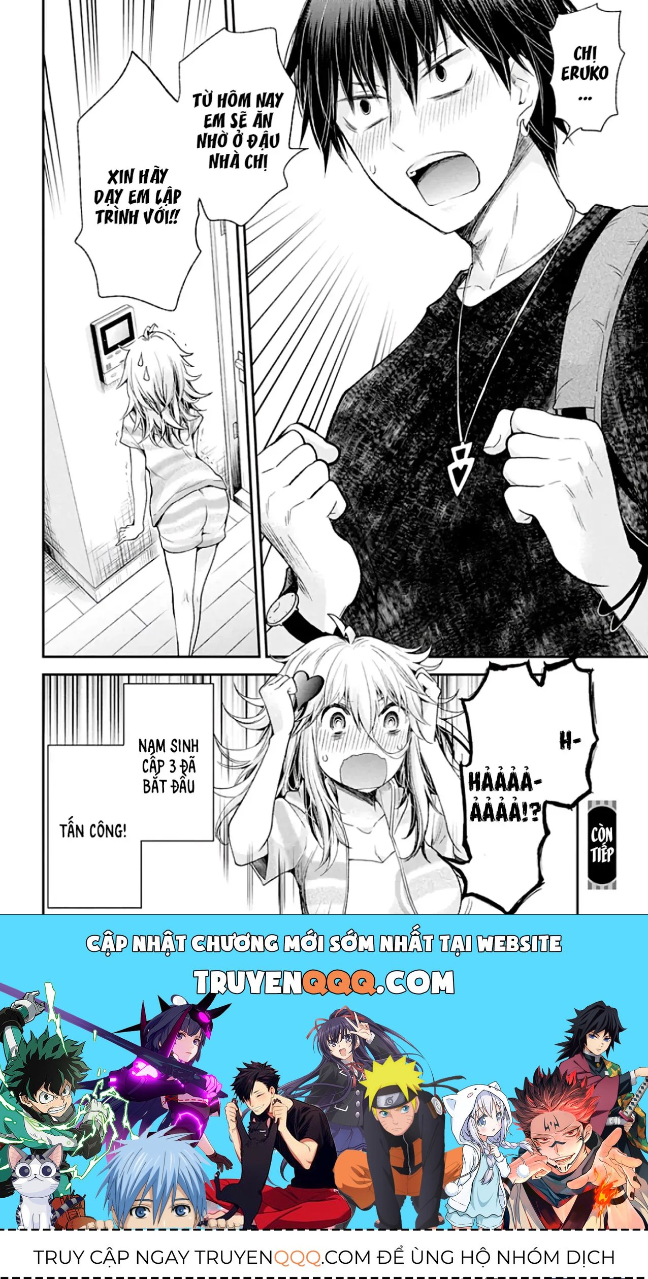 Shingeki No Eroko-San: Hen Na Oneesan Wa Danshi Kousei To Nakayoku Naritai Chap 10 - Next Chap 9