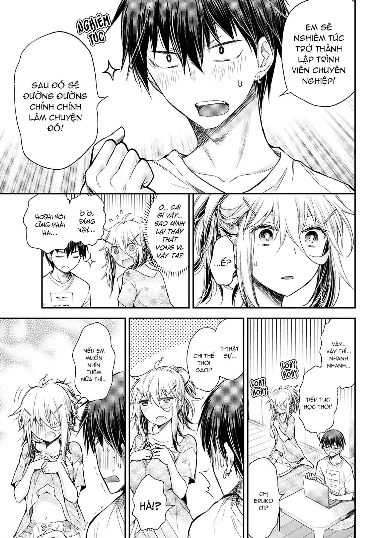 Shingeki No Eroko-San: Hen Na Oneesan Wa Danshi Kousei To Nakayoku Naritai Chap 15 - Next Chap 14.5