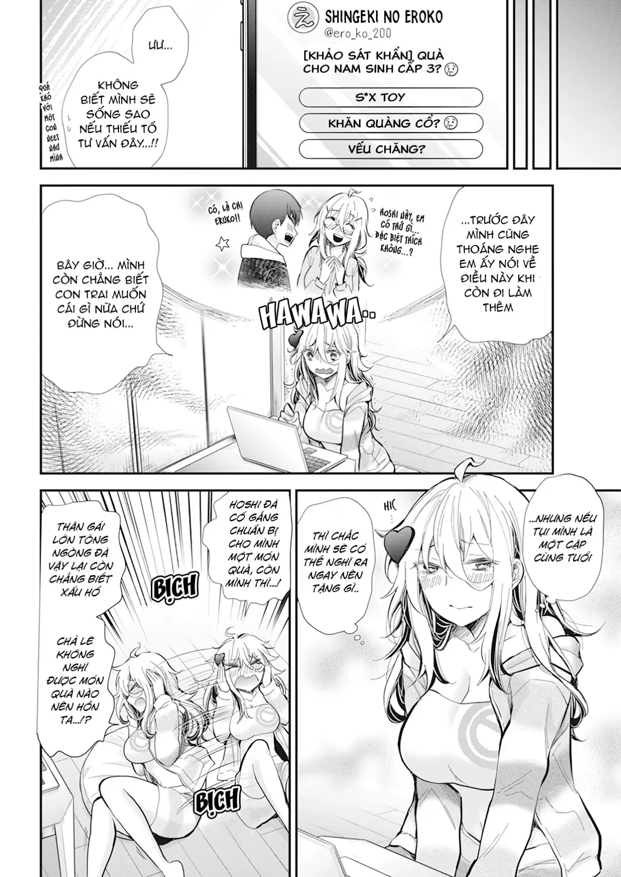 Shingeki No Eroko-San: Hen Na Oneesan Wa Danshi Kousei To Nakayoku Naritai Chap 34 - Next Chap 33