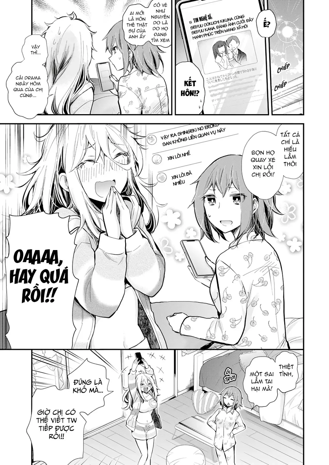 Shingeki No Eroko-San: Hen Na Oneesan Wa Danshi Kousei To Nakayoku Naritai Chap 39 - Next Chap 38