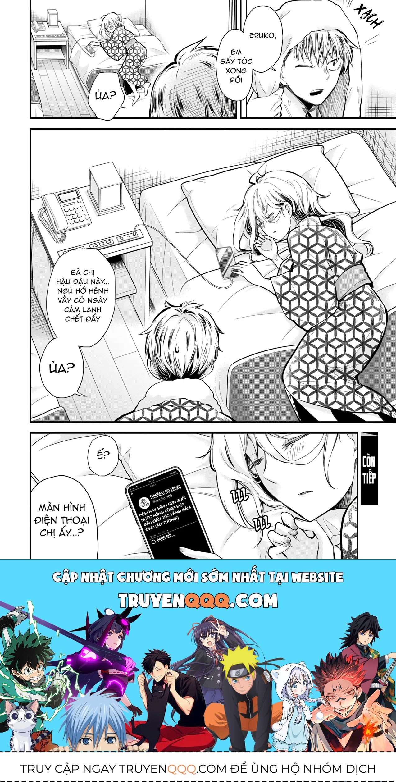 Shingeki No Eroko-San: Hen Na Oneesan Wa Danshi Kousei To Nakayoku Naritai Chap 52 - Next Chap 51