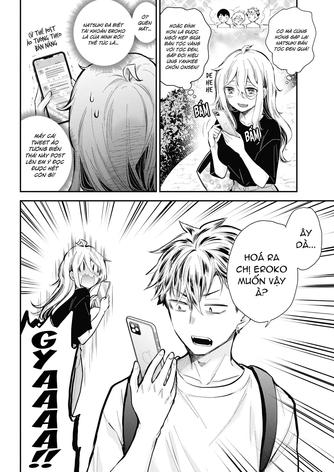 Shingeki No Eroko-San: Hen Na Oneesan Wa Danshi Kousei To Nakayoku Naritai Chap 54 - Next Chap 53