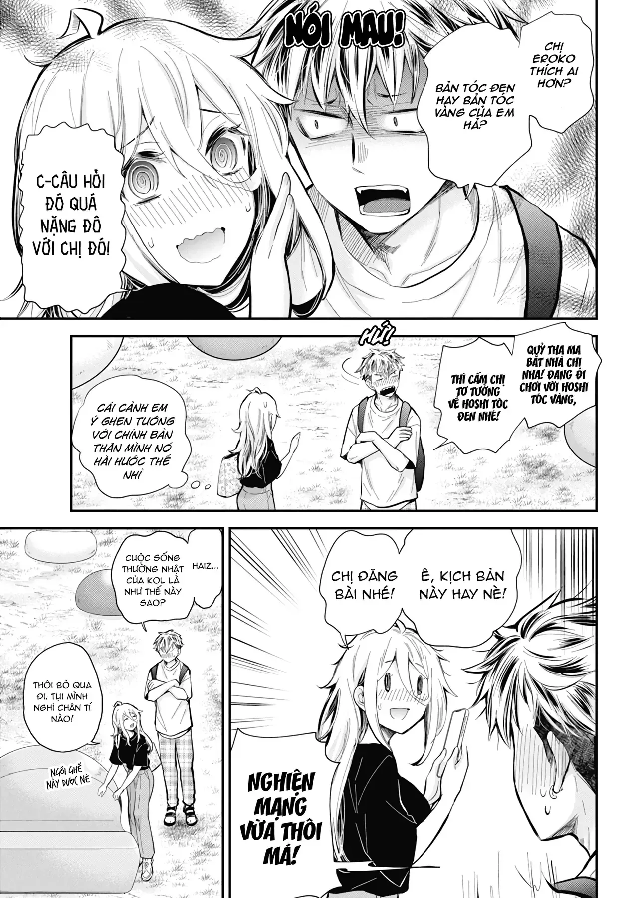 Shingeki No Eroko-San: Hen Na Oneesan Wa Danshi Kousei To Nakayoku Naritai Chap 54 - Next Chap 53