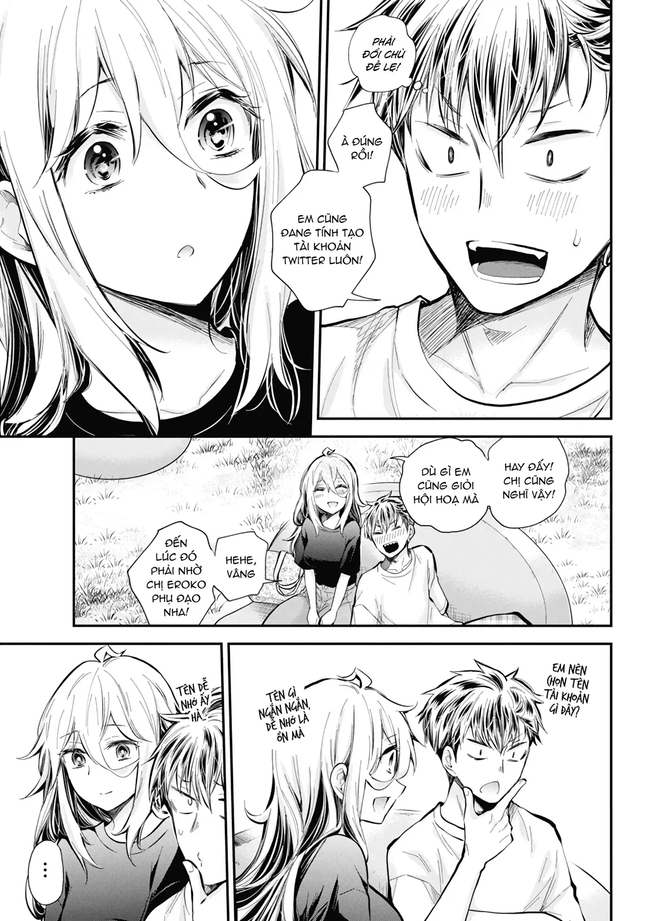 Shingeki No Eroko-San: Hen Na Oneesan Wa Danshi Kousei To Nakayoku Naritai Chap 54 - Next Chap 53