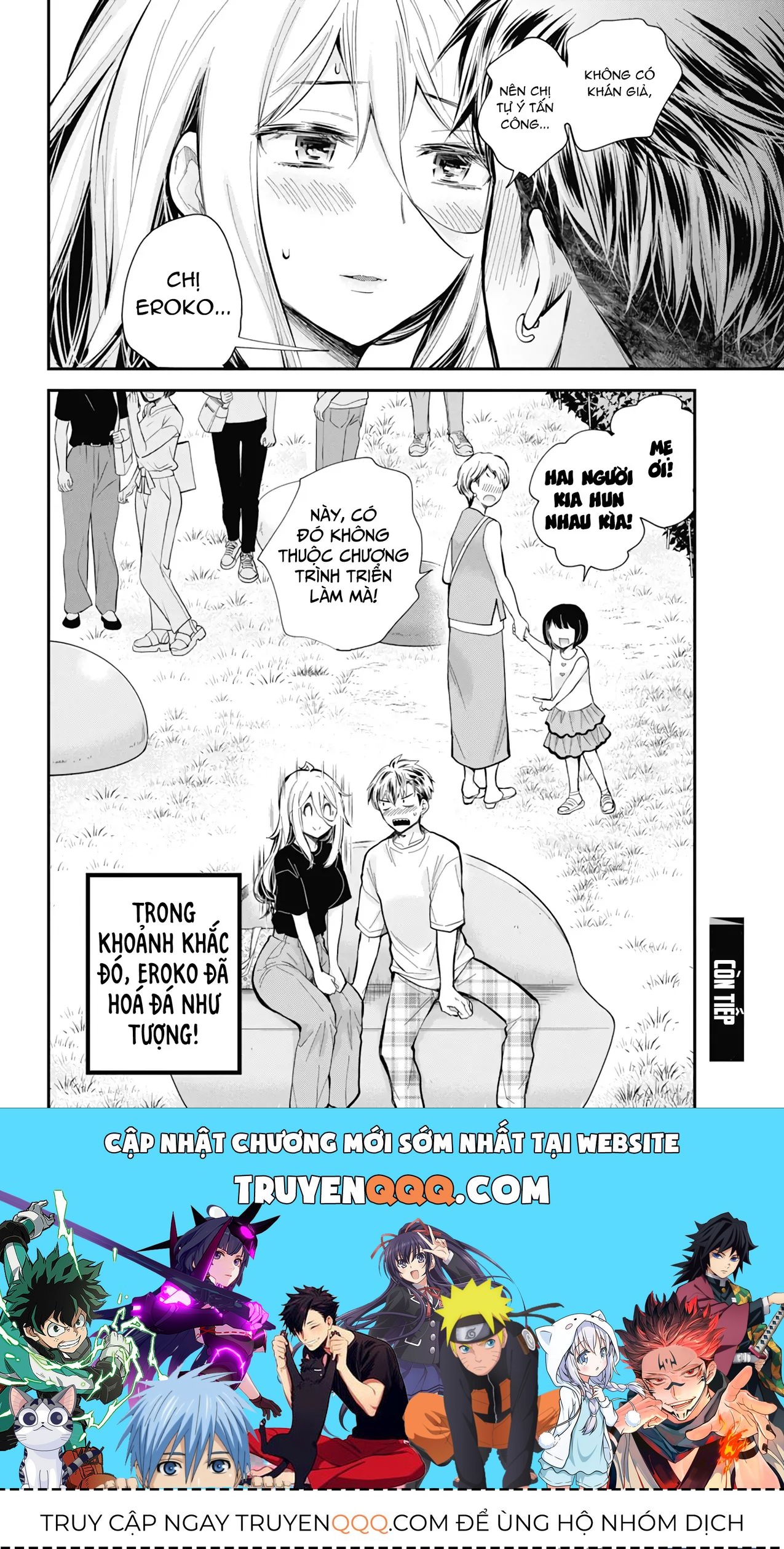 Shingeki No Eroko-San: Hen Na Oneesan Wa Danshi Kousei To Nakayoku Naritai Chap 54 - Next Chap 53