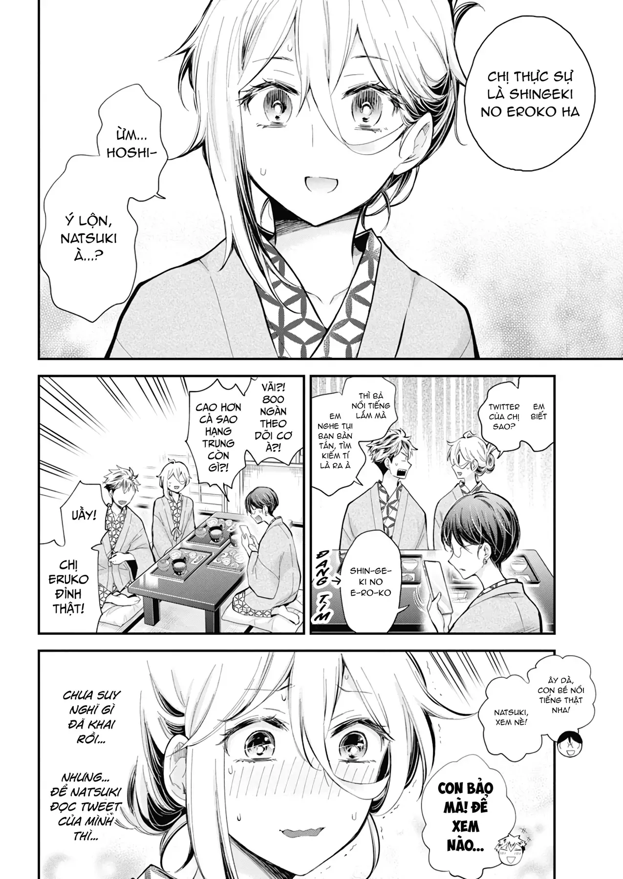 Shingeki No Eroko-San: Hen Na Oneesan Wa Danshi Kousei To Nakayoku Naritai Chap 54 - Next Chap 53