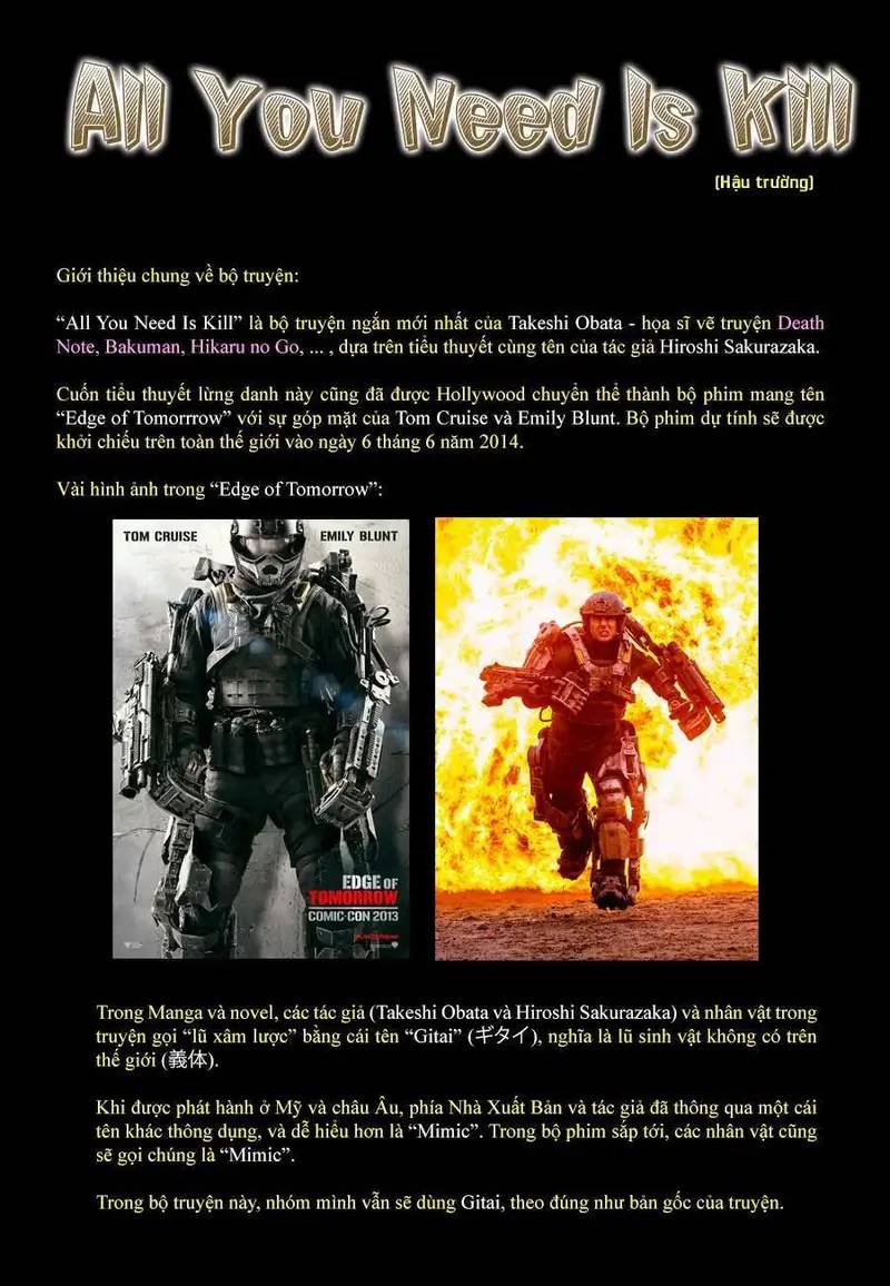 All You Need Is Kill Chap 1