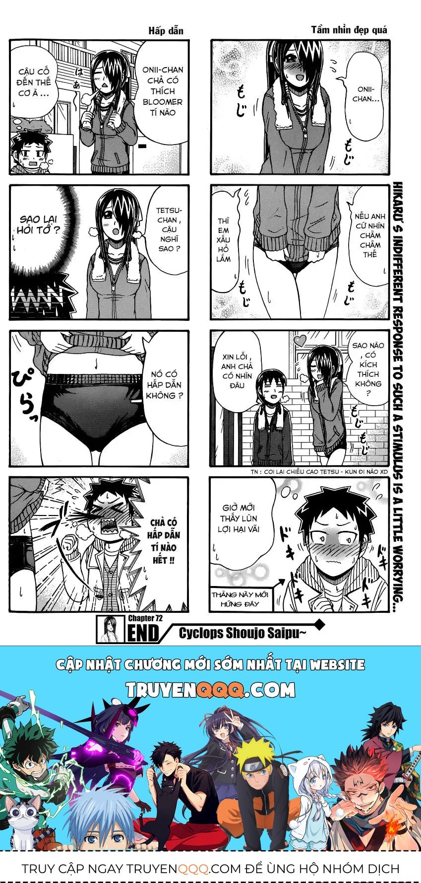 Cyclops Shoujo Saipu (Cô Em Gái Khổng Lồ) Chap 72 - Next Chap 71