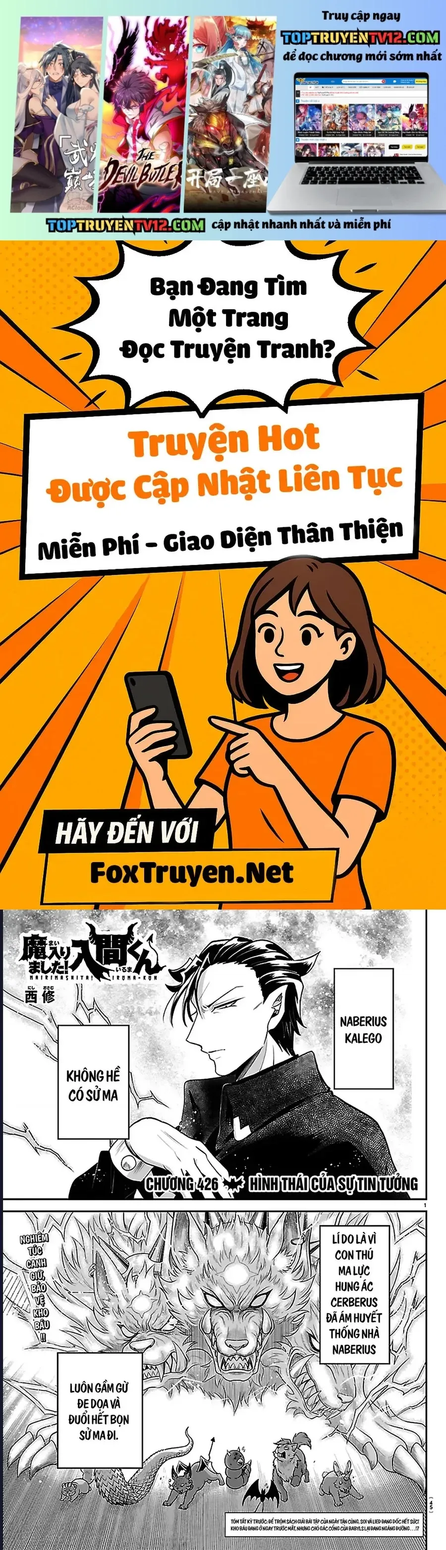 Chào Mừng Cậu Đến Trường Iruma-Kun [Chap 408-441] — trang 1