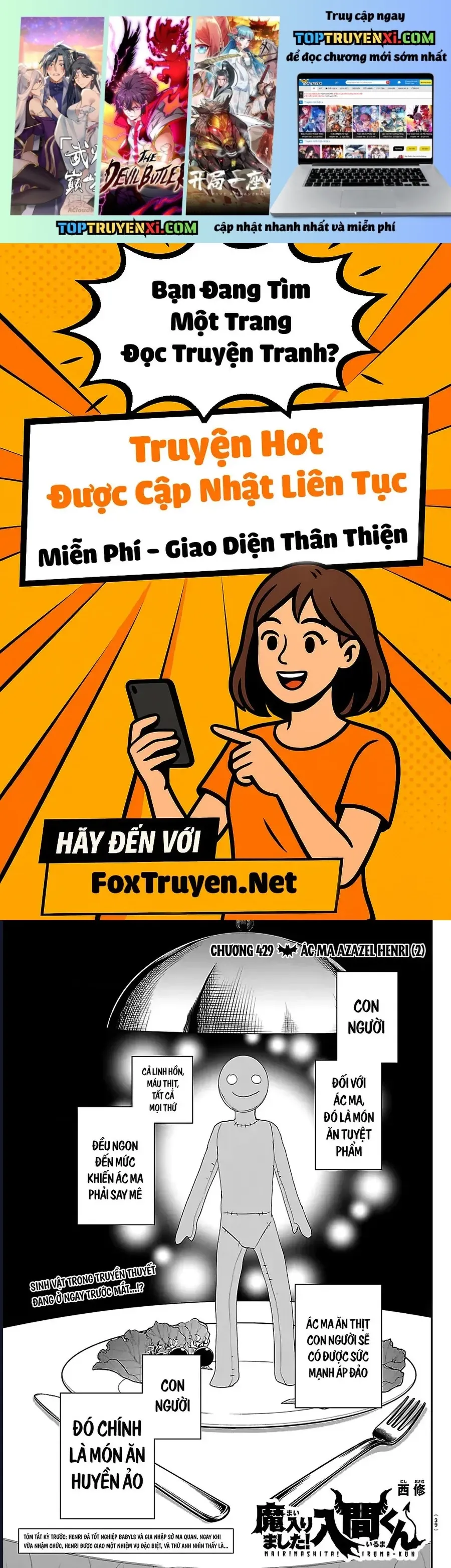 Chào Mừng Cậu Đến Trường Iruma-Kun [Chap 408-441] — trang 1