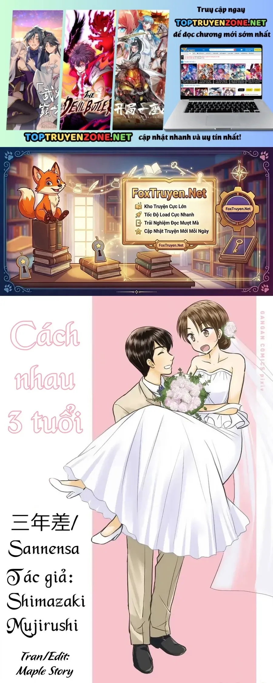 Cách nhau 3 tuổi